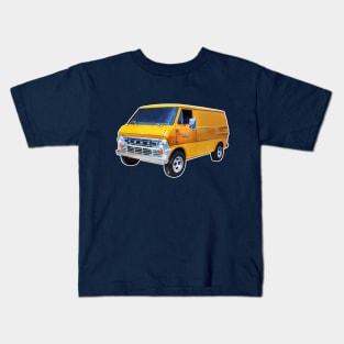 1970s Custom Van Retro Design Kids T-Shirt